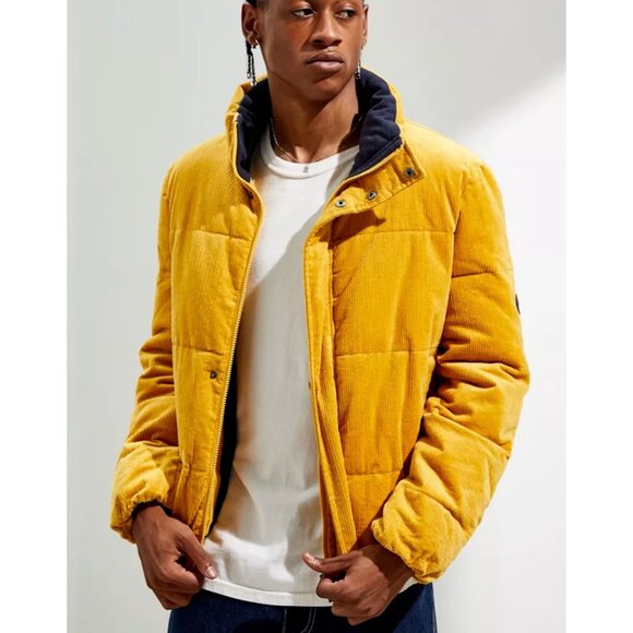 NATIVE YOUTH Yellow Pathfinder Corduroy Quilted Puffer Jacket - Men's XL - Picture 11 of 11